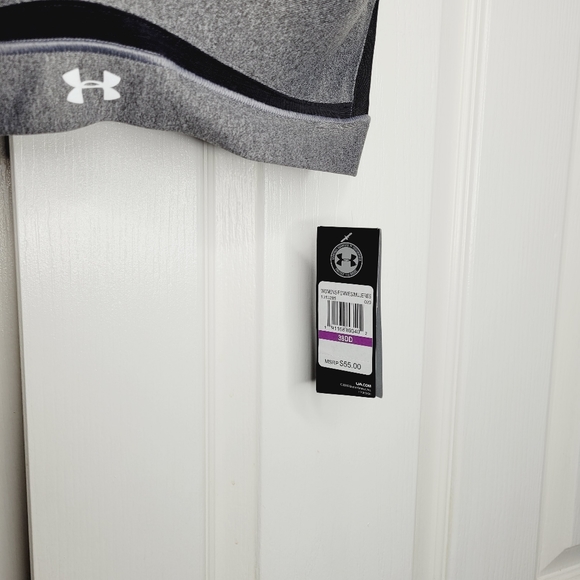 UNDER ARMOUR Women's 38DD High-Impact SPORTS BRA Gray/Black Support NWT - Picture 2 of 6